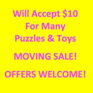 BIG TOY AND‎ PUZZLE SALE! Downsizing before Move!